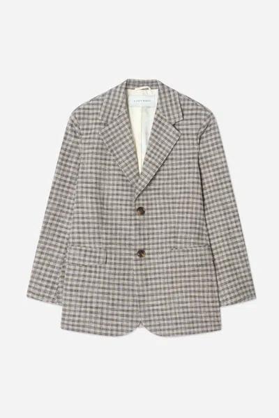 A Days March Kensington Checked Blazer In Gray