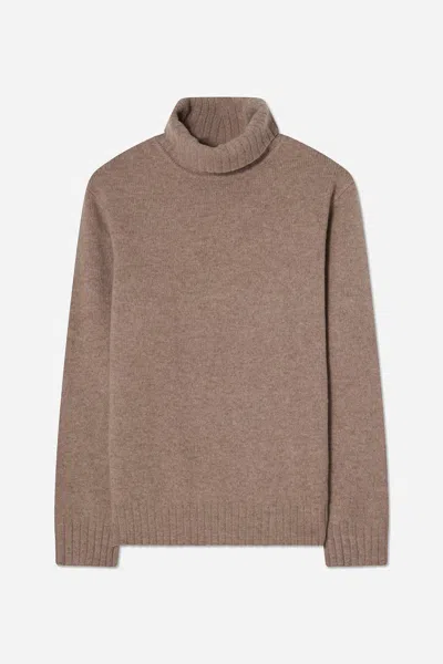 A Days March Kodiak Boiled Merino Roll Neck In Brown