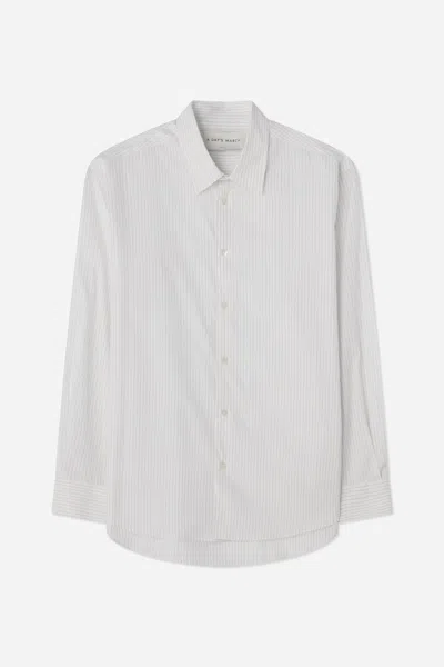 A Days March Landon Pinstripe Poplin Shirt In White
