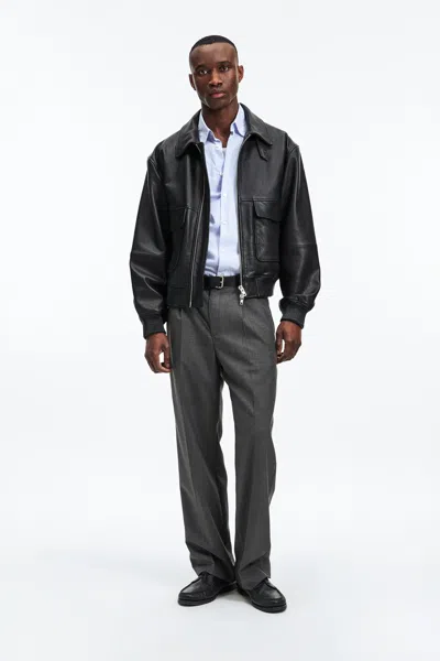 A Days March Leather Flight Jacket – Deadwood For A Day's March In Black