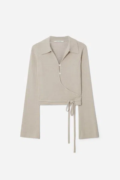 A Days March Lemarr Merino Wrap Top In Neutral