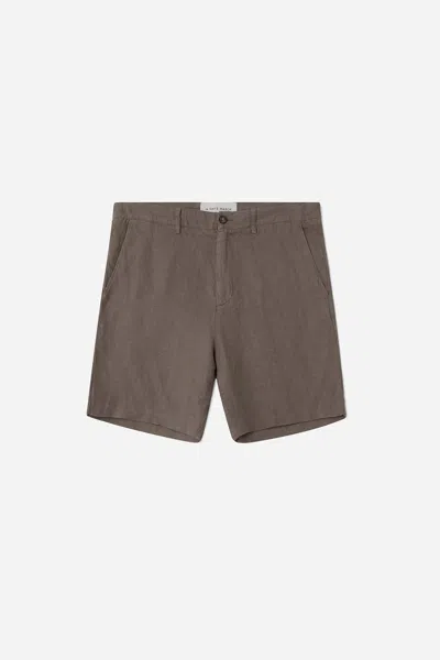 A Days March Luny Linen Shorts In Brown
