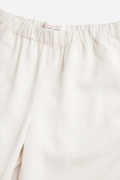 A Days March Meander Elastic Waist Lyocell Trousers In Gray