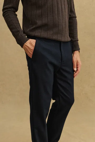 A Days March Miller Fine Wool Trousers In Blue