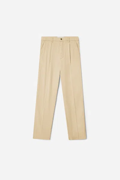 A Days March Nene Pleated Lyocell Trousers In Neutral