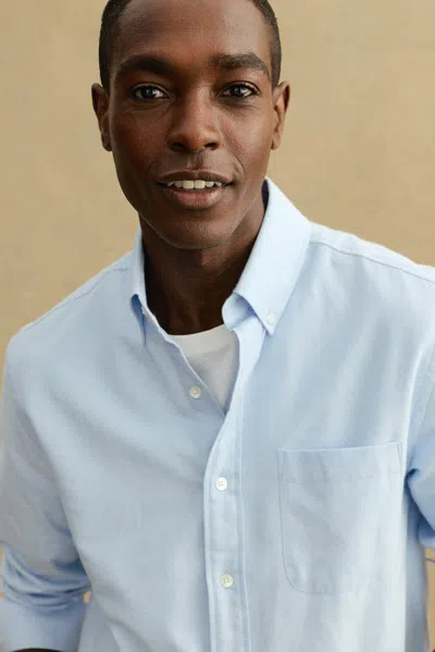 A Days March Norton Brushed Oxford Shirt In Blue