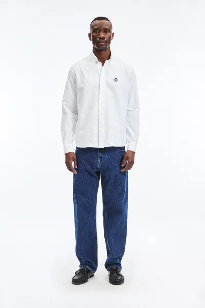A Days March Owe Elephant Dyed Oxford Shirt In White