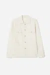 A Days March Patch Pocket Overshirt - Heavy Linen In White