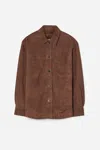 A Days March Penny Suede Overshirt In Brown