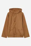 A Days March Port Short Nylon Parka In Brown
