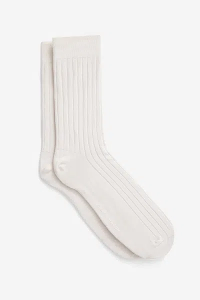 A Days March Ribbed Socks In White