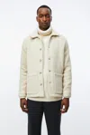 A Days March Rugged Wool Overshirt In White