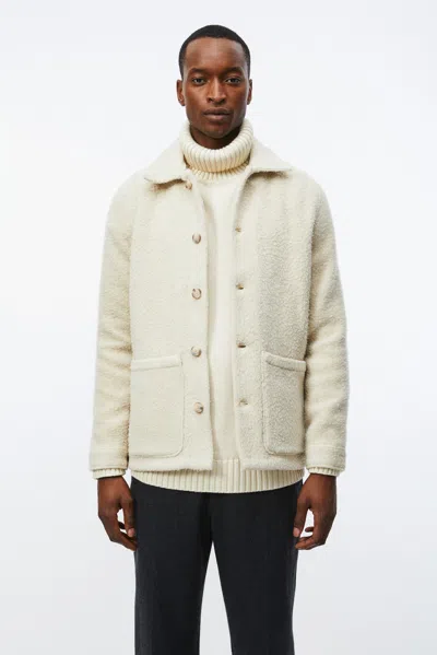 A Days March Rugged Wool Overshirt In White