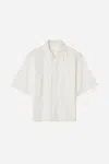 A Days March Teak Structured Cotton Shirt In White