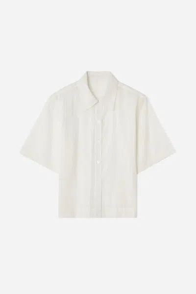 A Days March Teak Structured Cotton Shirt In White