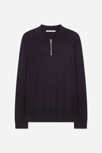 A Days March Thompson Merino Half-zip Polo In Blue