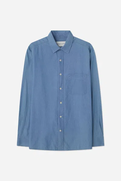 A Days March Will Chambray Shirt In Blue