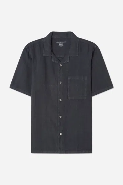 A Days March Yamu Linen Shirt In Black