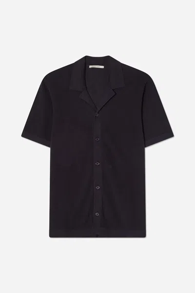 A Days March Yamu Structured Short Sleeve Polo In Brown