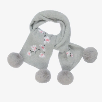 A Dee Kids' Girls Grey Fluffy Knit Scarf (122cm)