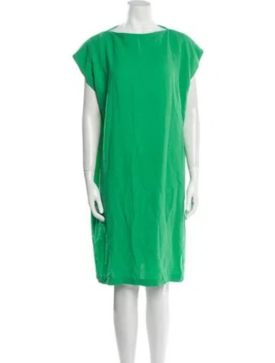 Pre-owned A Detacher Bateau Neckline Mini Dress In Green