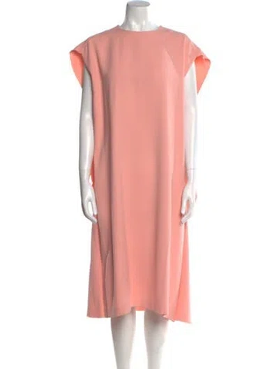 Pre-owned A Detacher Crew Neck Midi Length Dress In Pink