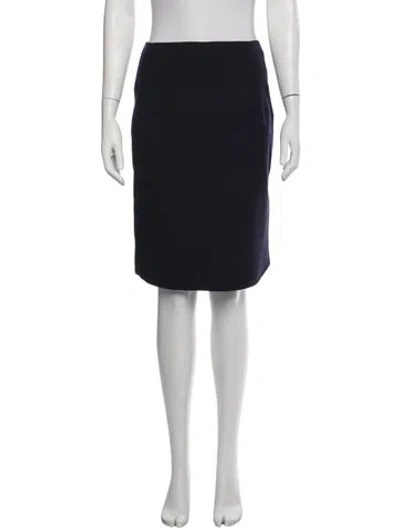 Pre-owned A Detacher Knee-length Skirt In Blue
