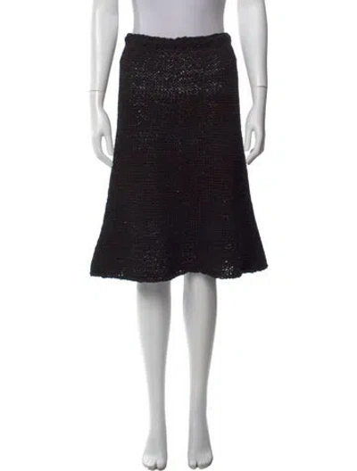 Pre-owned A Detacher Midi Length Skirt In Black
