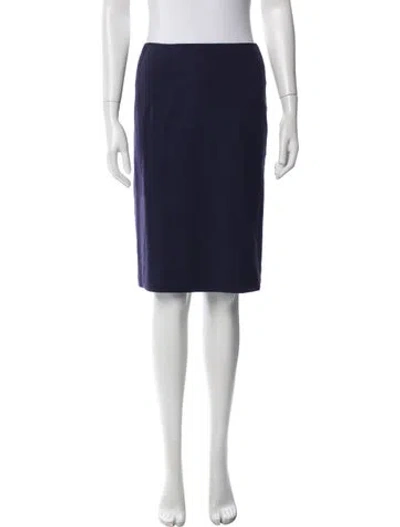 Pre-owned A Detacher Pleated Accents Knee-length Skirt In Blue