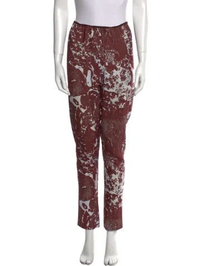 Pre-owned A Detacher Printed Skinny Leg Pants In Multi
