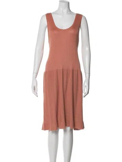 Pre-owned A Detacher Scoop Neck Midi Length Dress In Orange