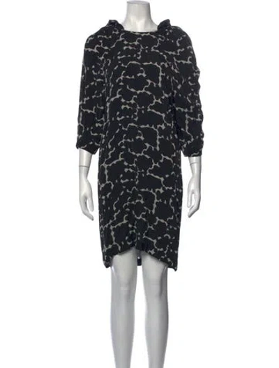 Pre-owned A Detacher Silk Knee-length Dress In Black