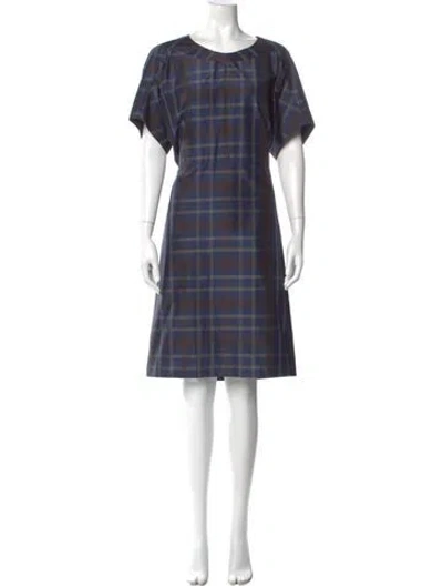 Pre-owned A Detacher Silk Knee-length Dress In Blue