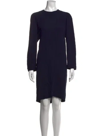 Pre-owned A Detacher Silk Knee-length Dress In Blue