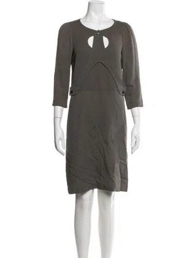 Pre-owned A Detacher Silk Knee-length Dress W/ Tags In Grey