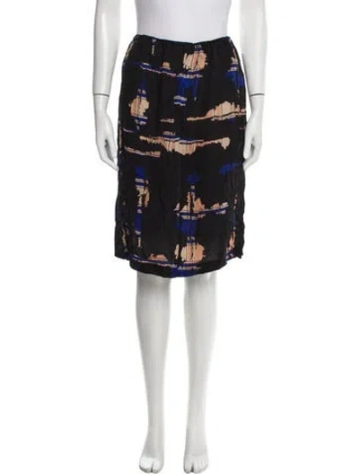 Pre-owned A Detacher Silk Knee-length Skirt In White