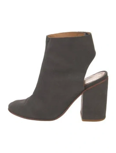 Pre-owned A Detacher Suede Mules In Gray