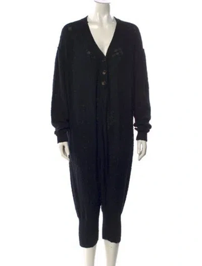 Pre-owned A Detacher V-neck Jumpsuit In Black