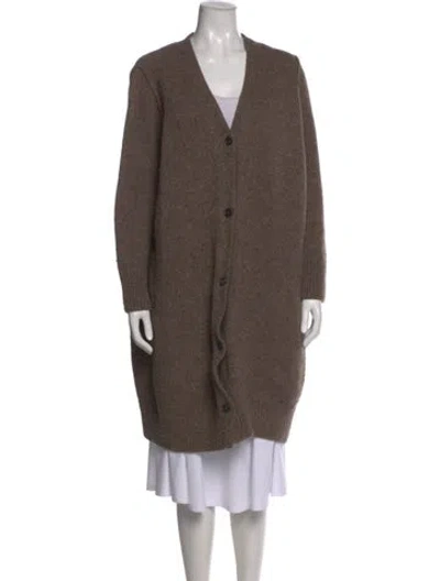 Pre-owned A Detacher V-neck Sweater In Brown