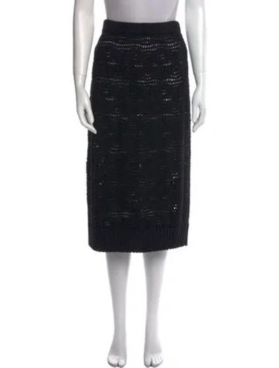 Pre-owned A Detacher Wool Knee-length Skirt In Black