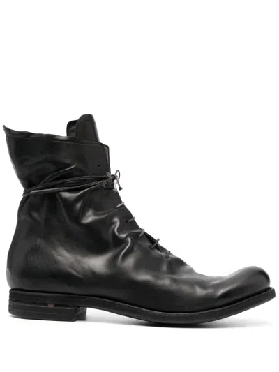 A Diciannoveventitre 07-1 Babycalf Lace-up Boots In Black