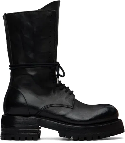 A Diciannoveventitre Black Horse Luke High Biker Boots