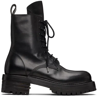 A Diciannoveventitre Black Zac Low Medium Boots In Multi
