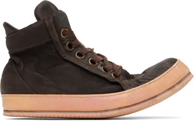 A Diciannoveventitre Ssense Exclusive Brown Classic 019 Sneakers In Grey Smoke