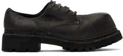 A Diciannoveventitre Ssense Exclusive Gray Prisma Derbys In Smoke Grey