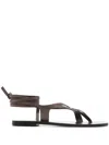 A.emery 242263walnutleather Sandals In Brown