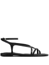 A.emery Crossover Strap Sandals With Buckle-fastening Ankle Strap In Black