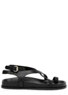 Shop A.emery Jalen Slim Leather Sandals In Black