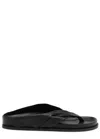 A.emery Shaw Leather Flip Flops In Black