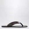 A.emery The Kinto Sandals Dark Brown In Leather In Brown